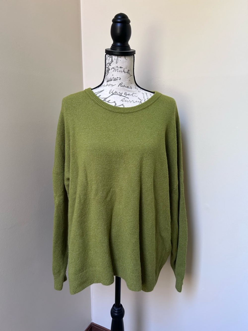 Treasure & Bond Olive Organic Cotton Blend Crewneck Sweater